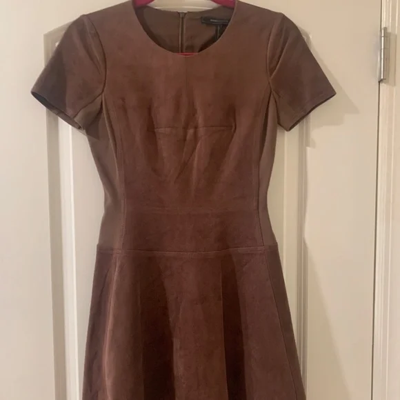 Bcbg brown suede flare dress Bcbg brown suede flare dress
